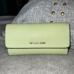 Michael Kors Pebbled Leather Tri-Fold Wallet